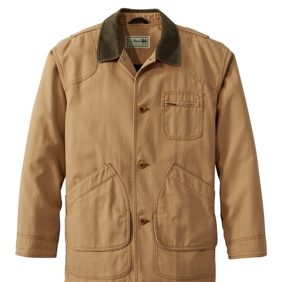 L.L. Bean Other - L. L. Bean Original Field Coat, men’s size large, saddle, brown corduroy collar.